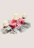 Christmas Candy Cane Candle Centrepiece Image 1