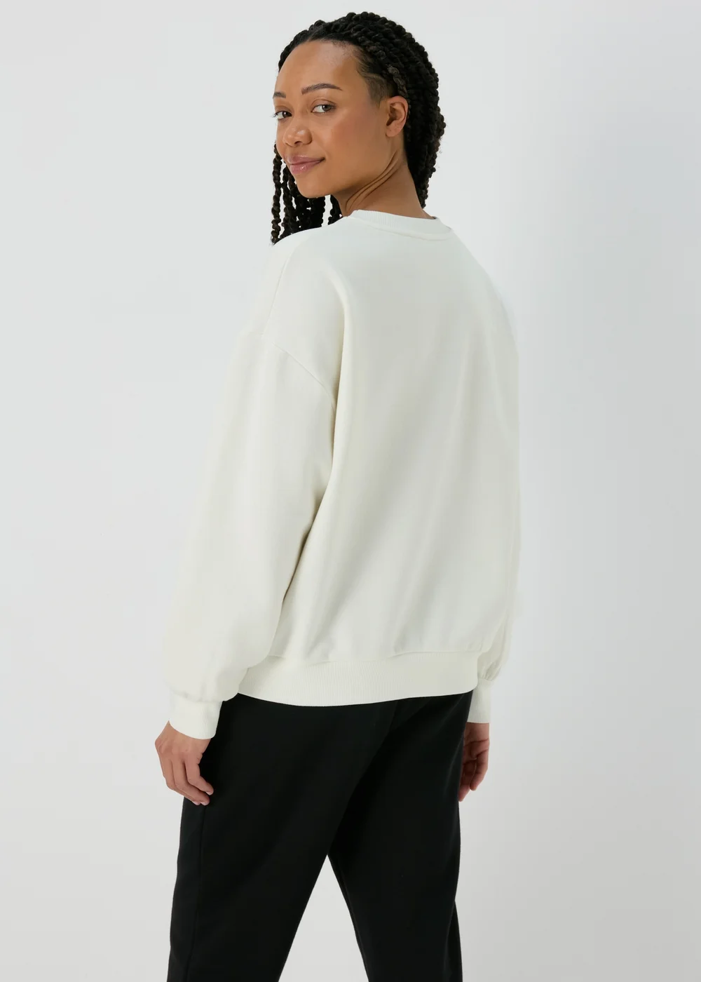 Cream Leopard Graphic Sweatshirt - S Image 2