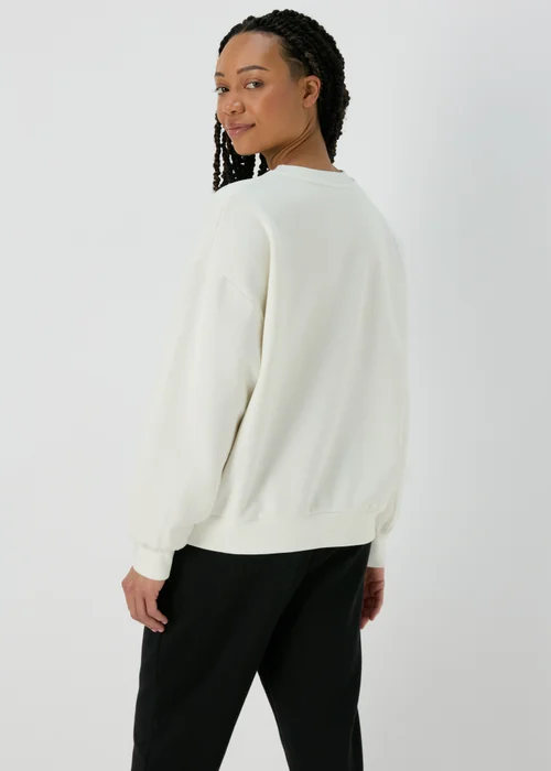 Cream Leopard Graphic Sweatshirt - S Image 2