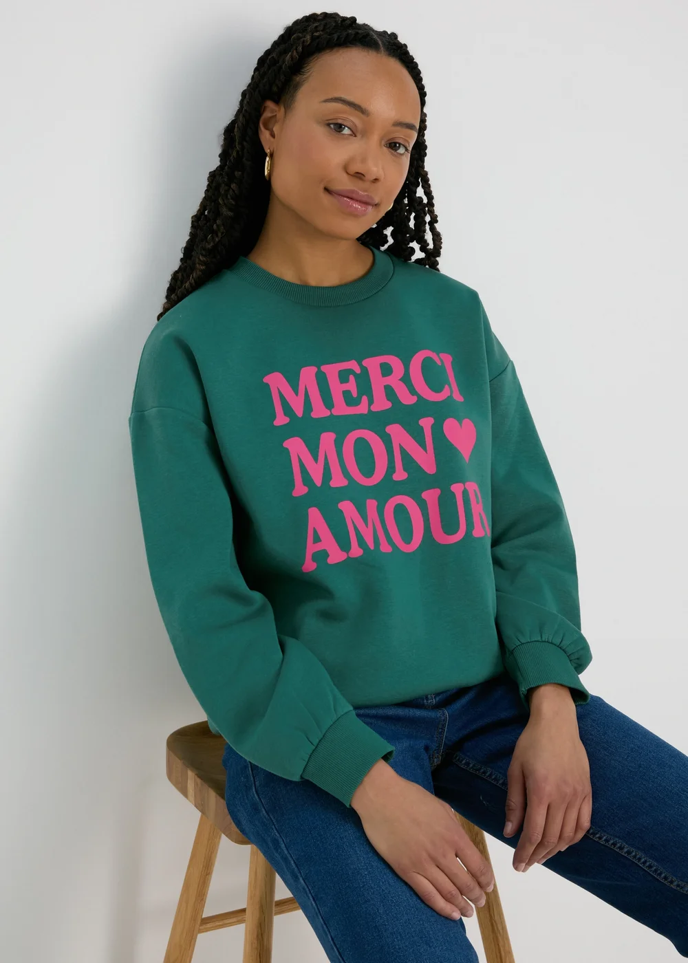 Green Merci Sweatshirt - S Image 1