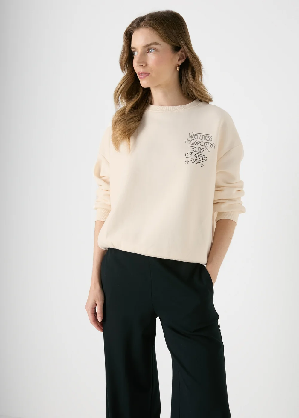 Papaya Petite Cream Wellness Sweatshirt - XS Image 3