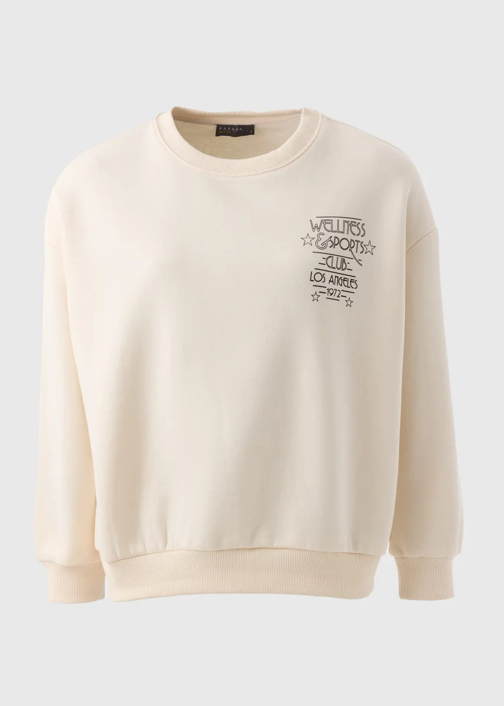 Papaya Petite Cream Wellness Sweatshirt - XS Image 4