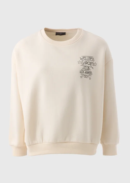 Papaya Petite Cream Wellness Sweatshirt - XS Image 4