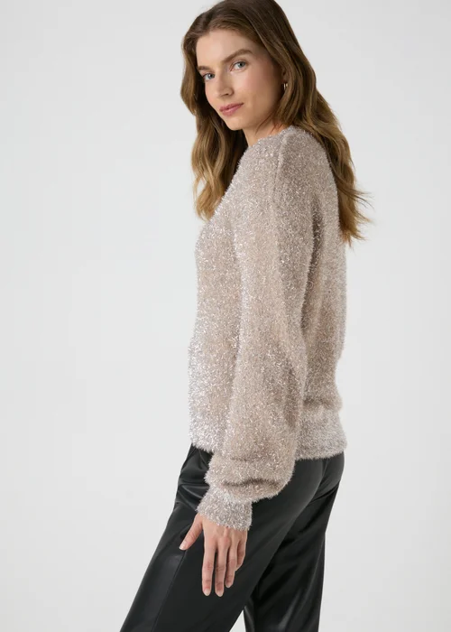 Papaya Petite Cream Tinsel Jumper - XS Image 2