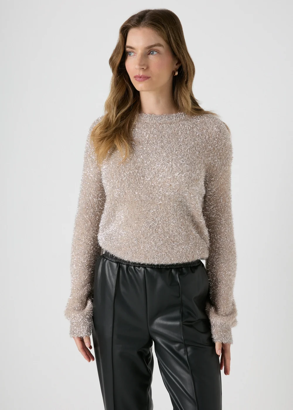 Papaya Petite Cream Tinsel Jumper - XS Image 3
