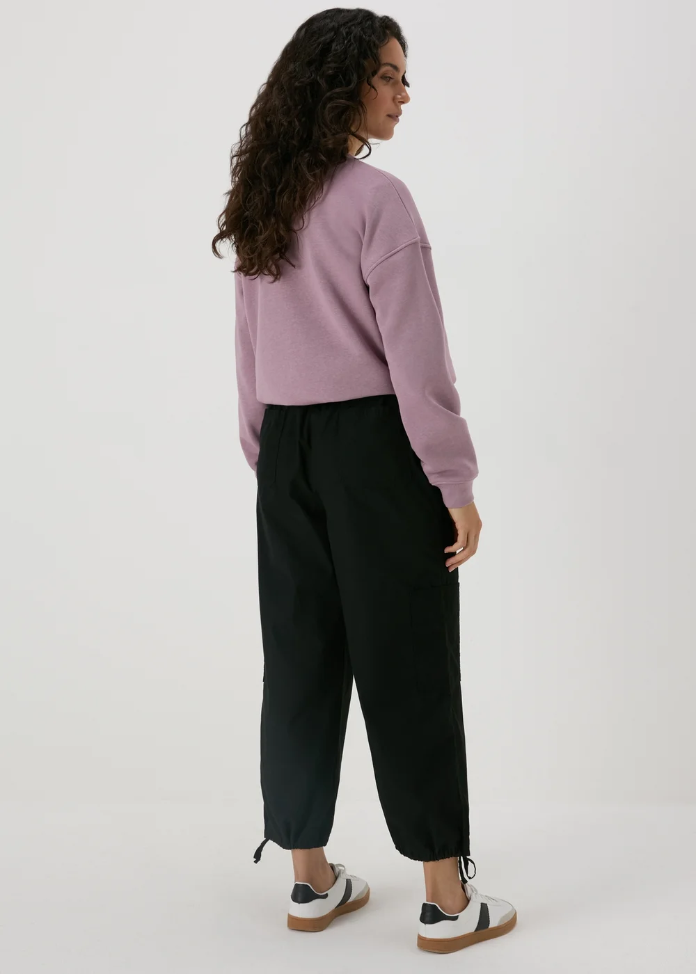 Black Poplin Crop Leg Trousers - 8 Image 2