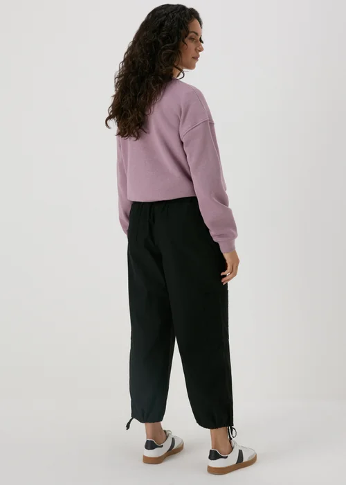 Black Poplin Crop Leg Trousers - 8 Image 2