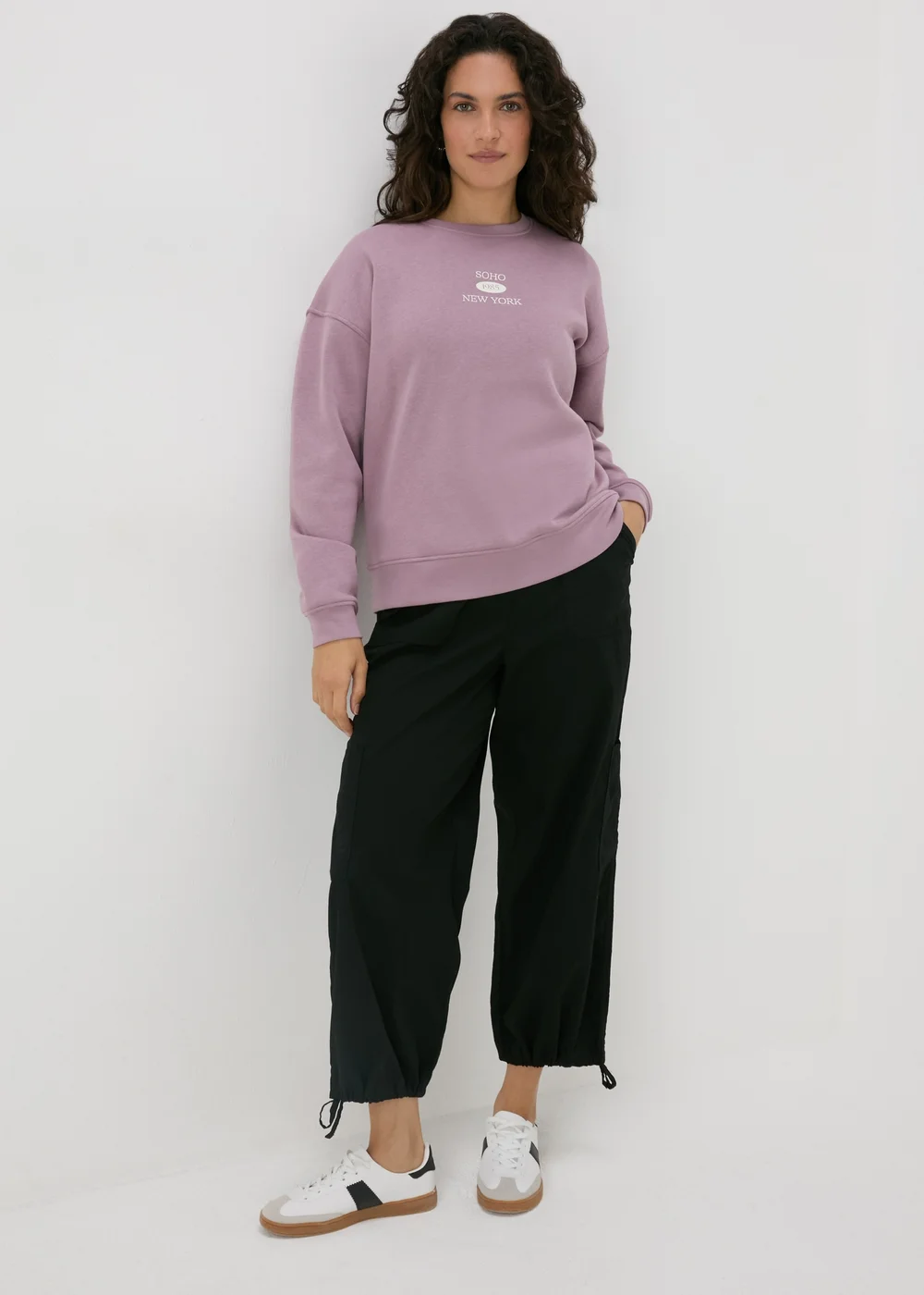 Black Poplin Crop Leg Trousers - 8 Image 1