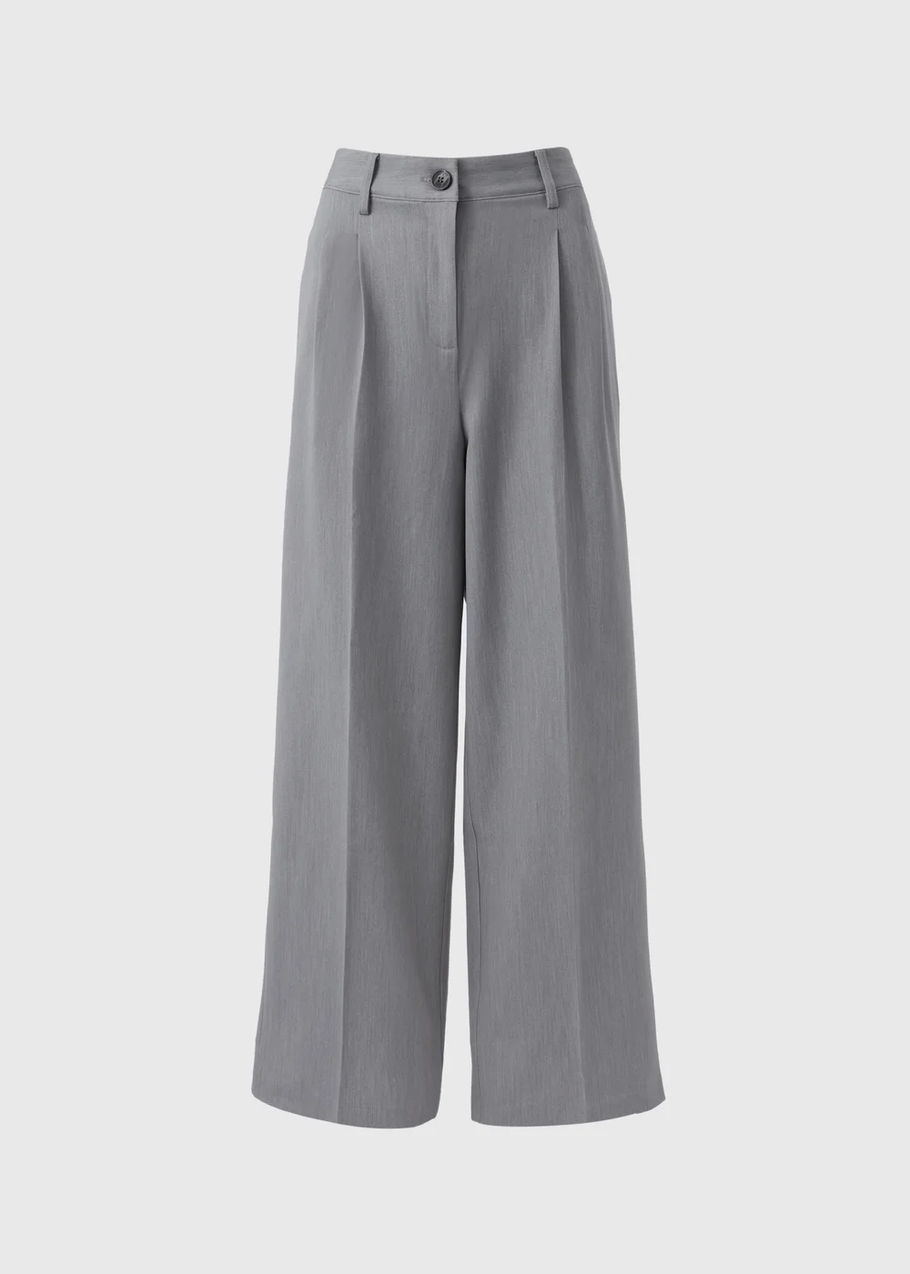 Grey Woven Wide Leg Trousers - 8 Image 4