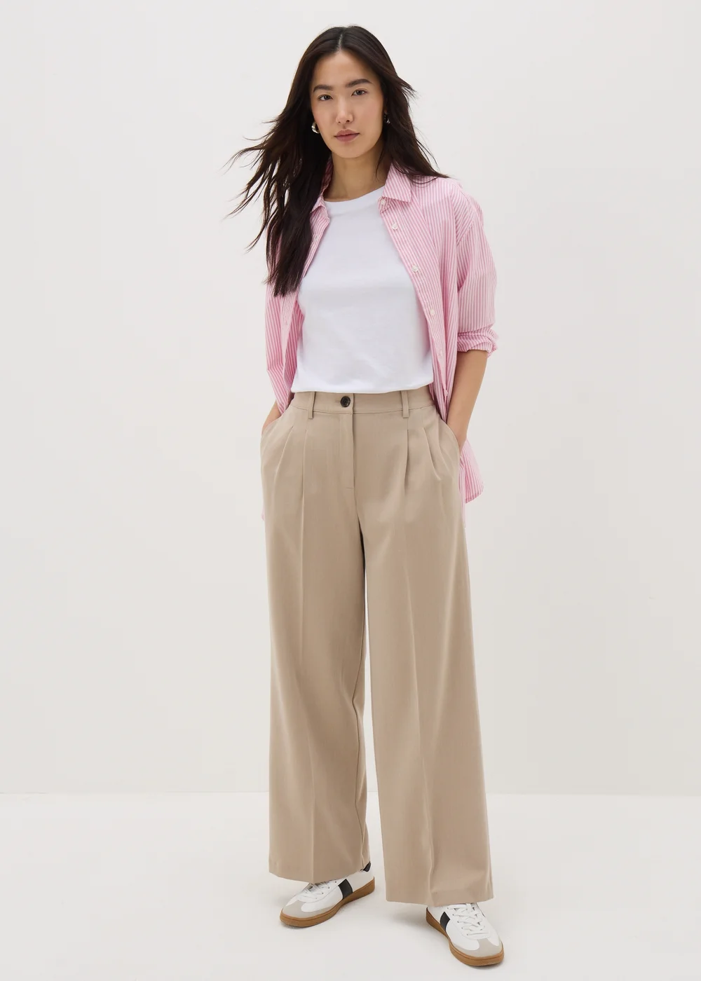 Brown Woven Wide Leg Trousers - 8 Image 1