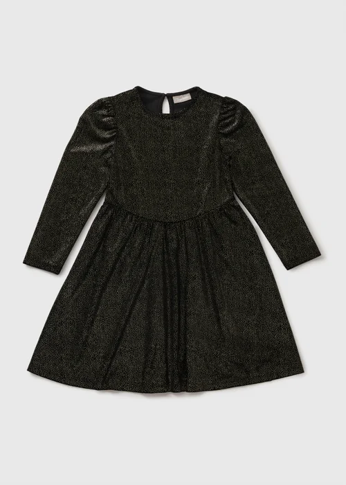Girls Black Velvet Dress (7-15yrs) - Age 7 Years Image 1
