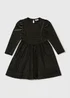 Girls Black Velvet Dress (7-15yrs) - Age 7 Years Image 1