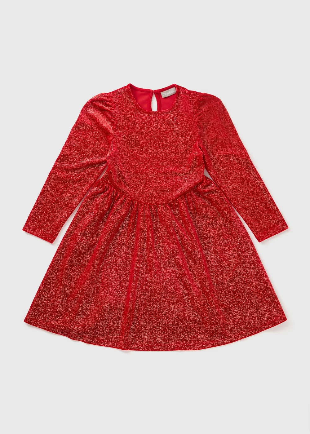 Girls Red Velvet Dress (7-15yrs) - Age 7 Years Image 1