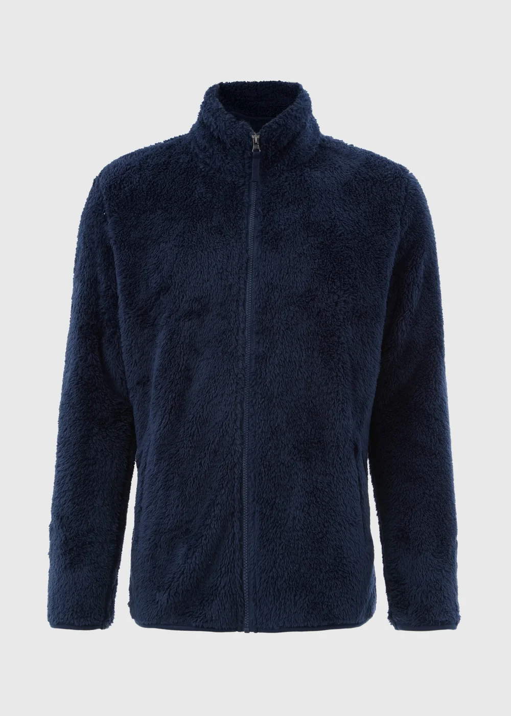Navy Fleece Zip Up Hoodie - S Image 3