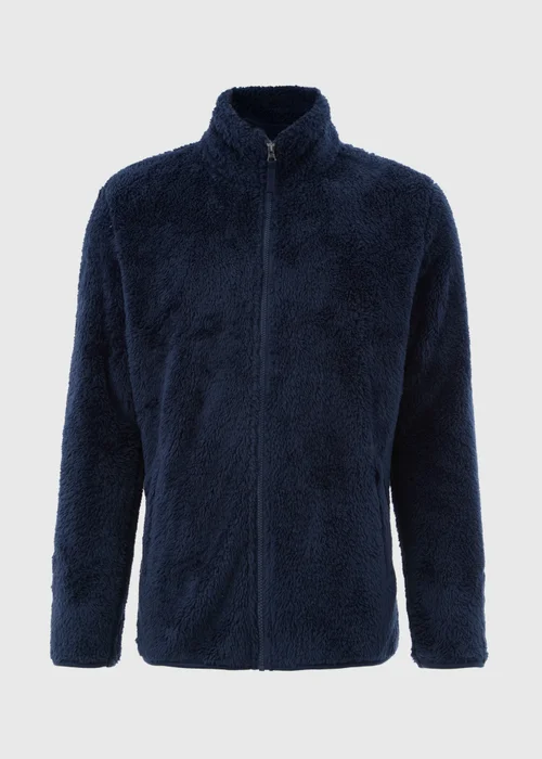Navy Fleece Zip Up Hoodie - S Image 3