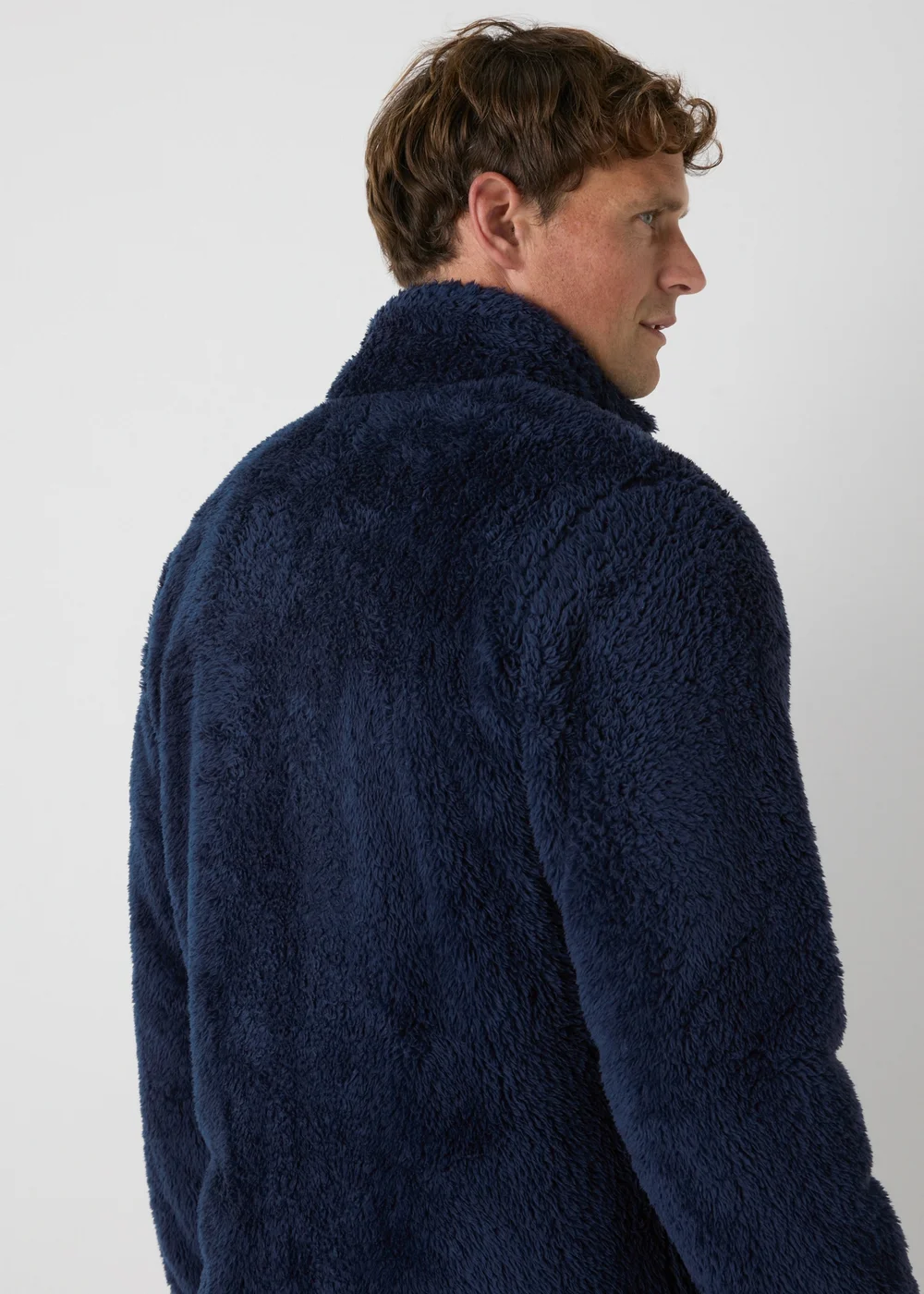 Navy Fleece Zip Up Hoodie - S Image 2