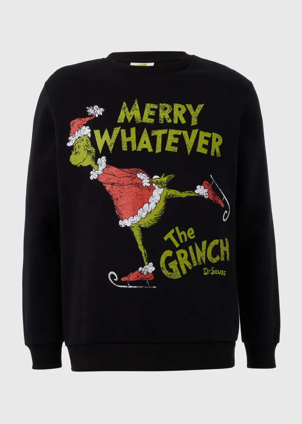 Grinch Black Christmas Sweatshirt - Small Image 3
