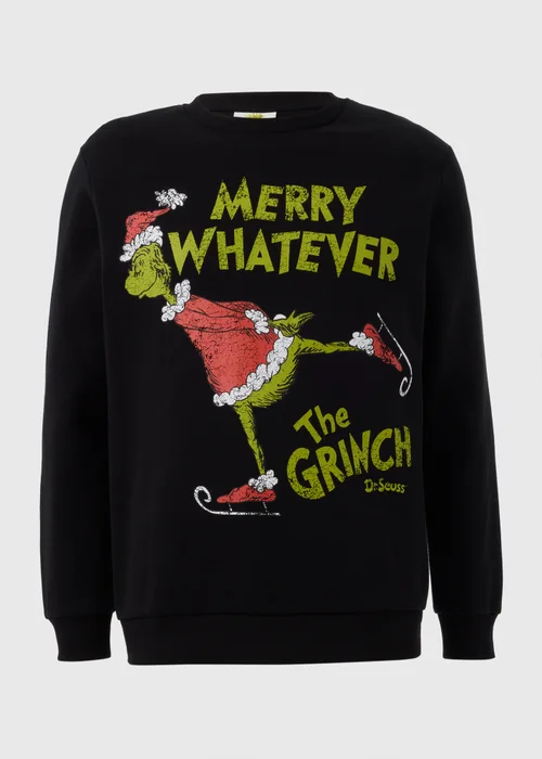 Grinch Black Christmas Sweatshirt - Small Image 3