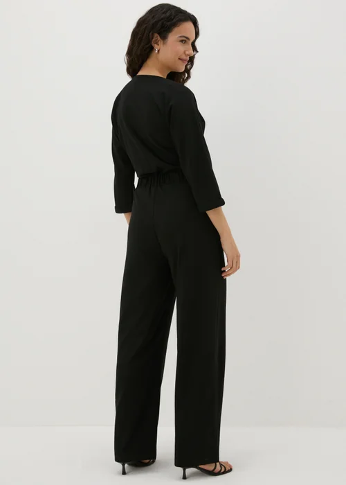 JDY Black Button V-Neck Jumpsuit - 8 Image 3