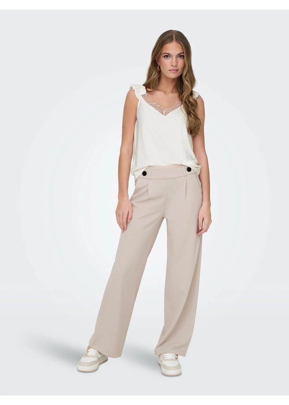 JDY Grey Geggo Trousers - 8 Image 1