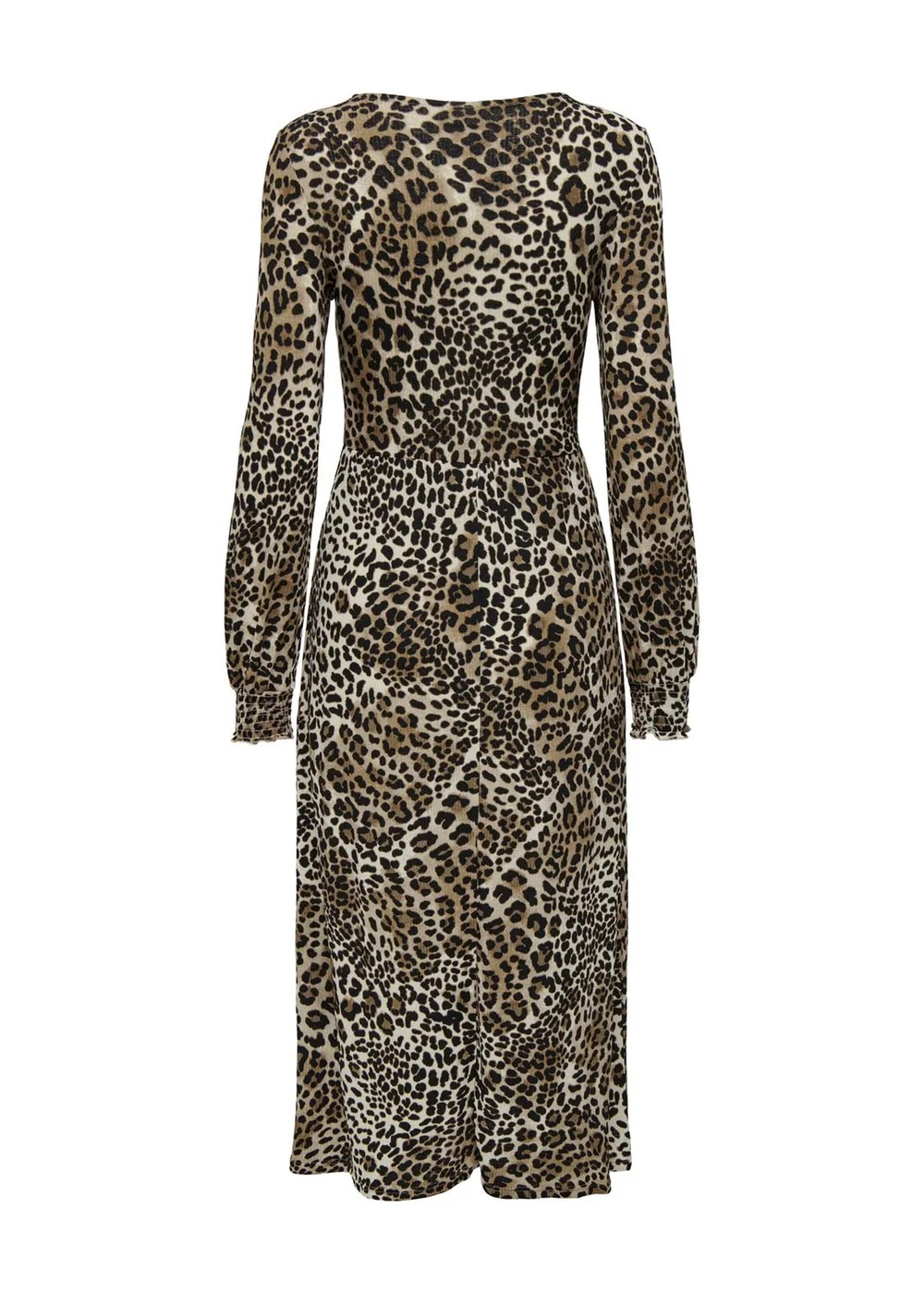 JDY Brown Leopard Print Smock Midi Dress - Size 14 Image 7