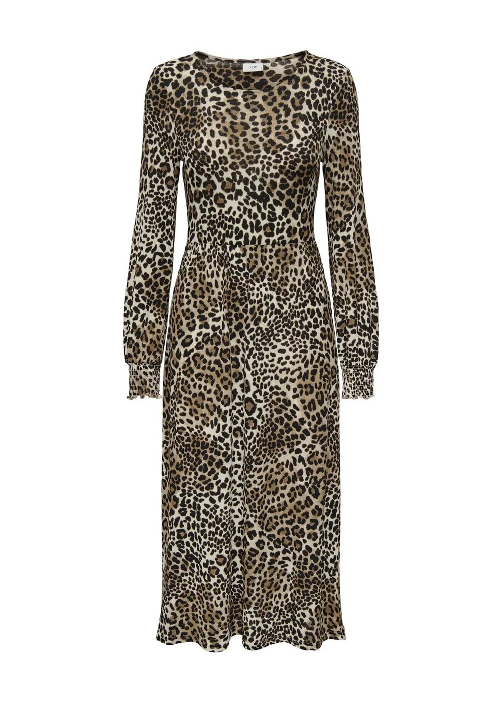 JDY Brown Leopard Print Smock Midi Dress - Size 14 Image 6