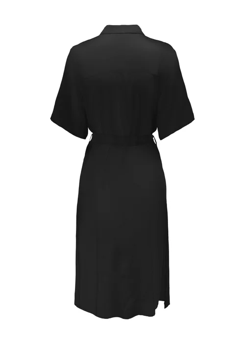 JDY Black Shirt Midi Dress - Size 8 Image 2