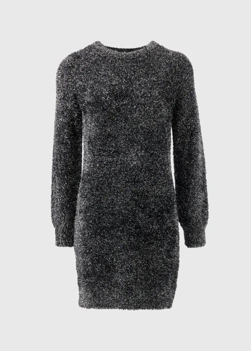 Grey Tinsel Knitted Tunic Mini Dress - XS Image 4