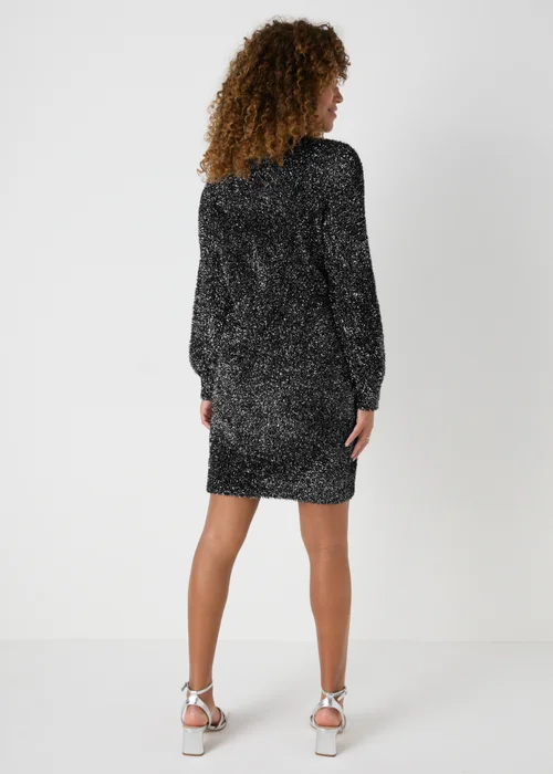 Grey Tinsel Knitted Tunic Mini Dress - XS Image 2
