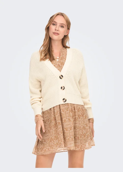 JDY Cream Knitted Cardigan - 8 Image 1