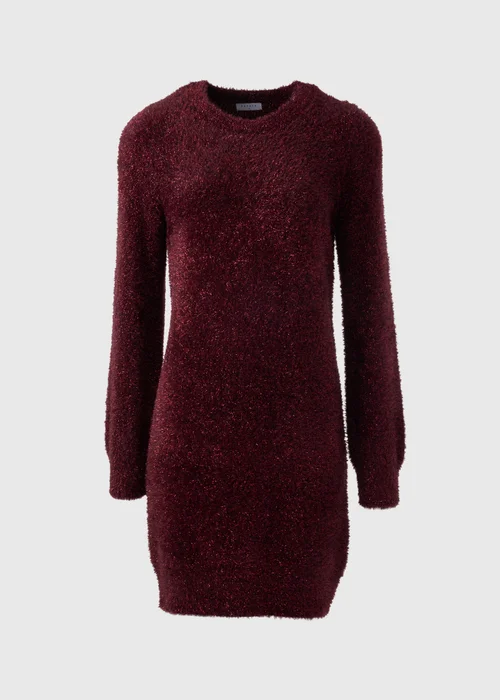 Burgundy Tinsel Knitted Tunic - XS Image 4