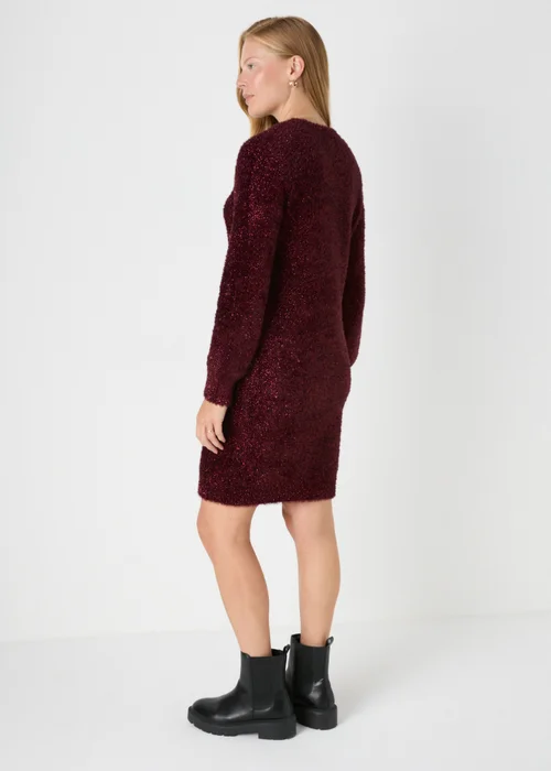 Burgundy Tinsel Knitted Tunic - XS Image 2