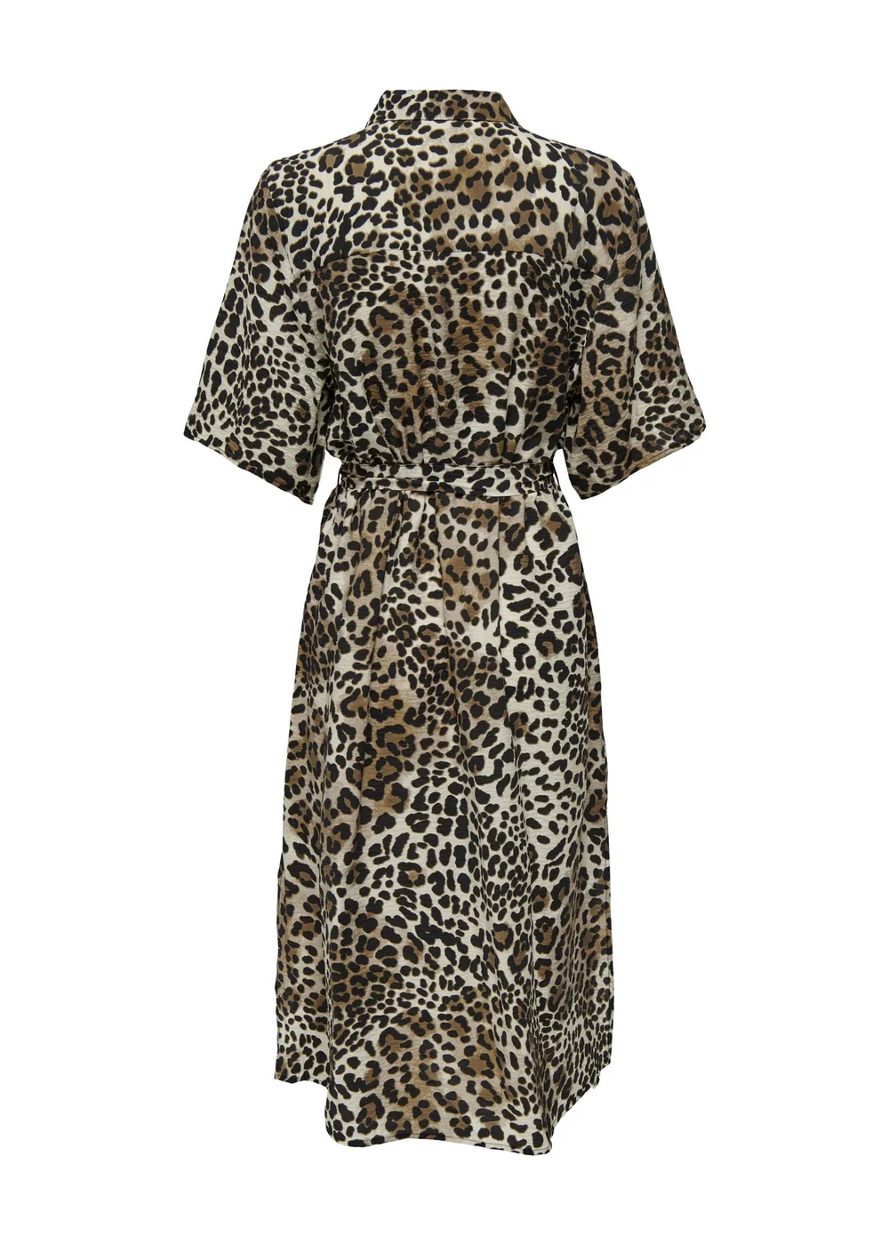 JDY Leopard Print Shirt Midi Dress - Size 8 Image 6