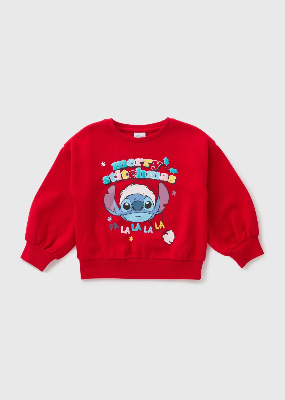 Disney Kids Red Stitch Christmas Sweatshirt (1-13yrs) - 1-1.5 Yrs Image 1