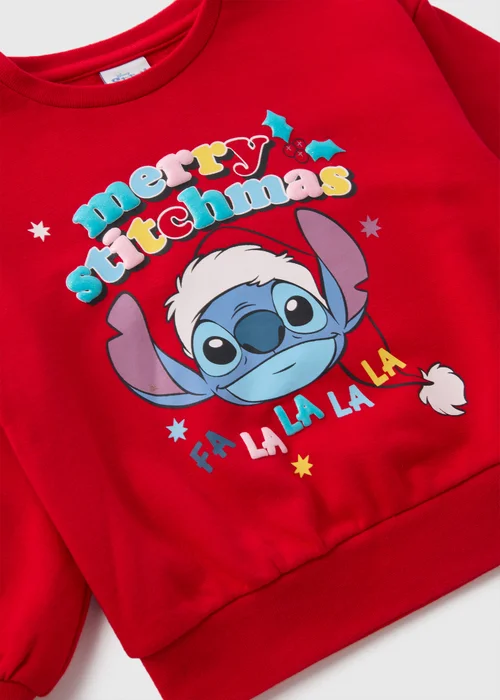 Disney Kids Red Stitch Christmas Sweatshirt (1-13yrs) - 1-1.5 Yrs Image 2