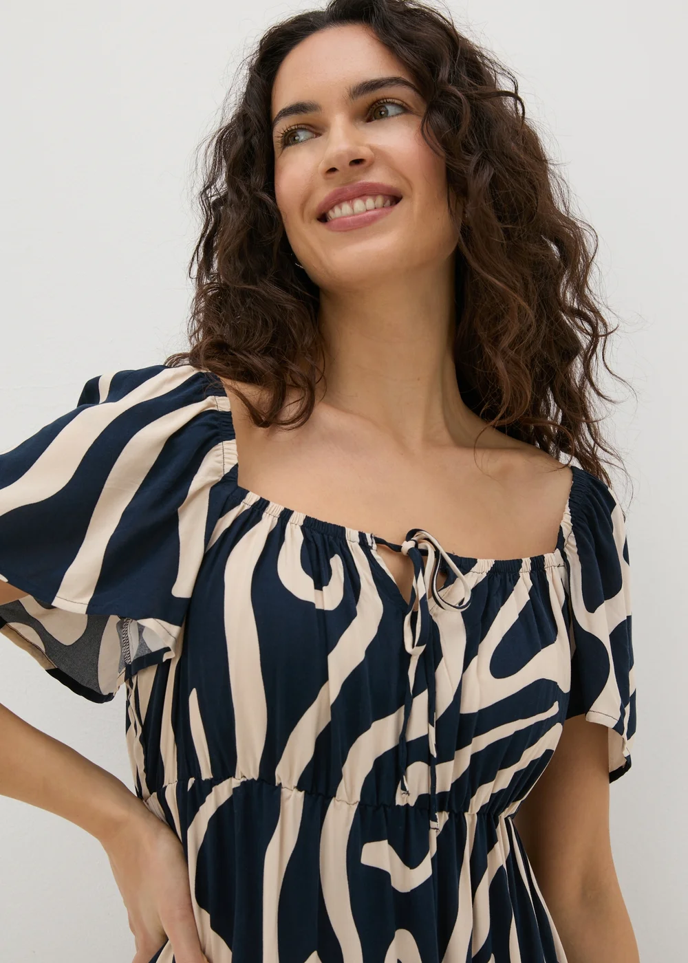 JDY Black Printed Mini Tea Dress - 6 Image 3