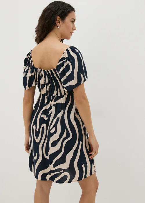 JDY Black Printed Mini Tea Dress - 6 Image 2