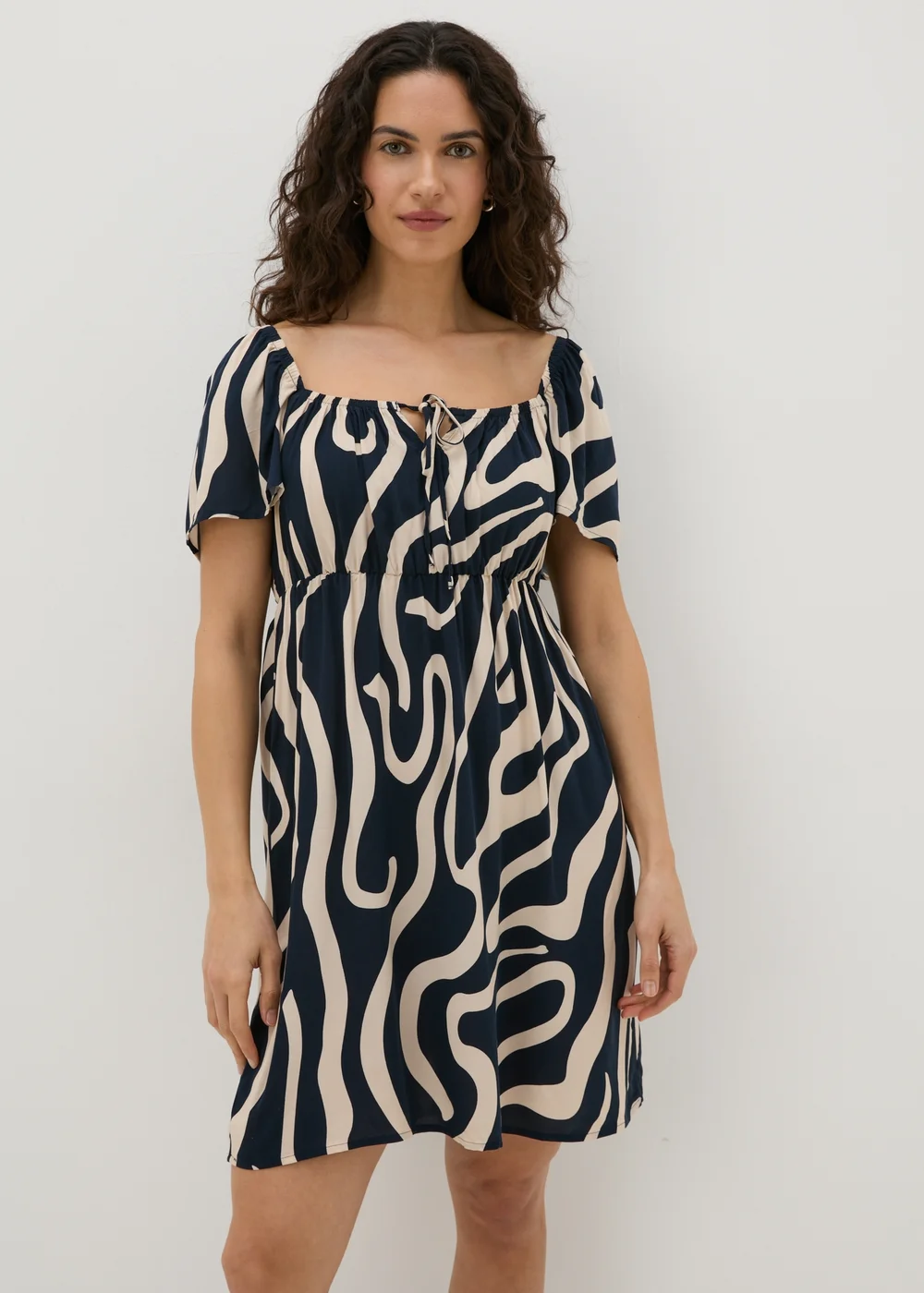 JDY Black Printed Mini Tea Dress - 6 Image 1