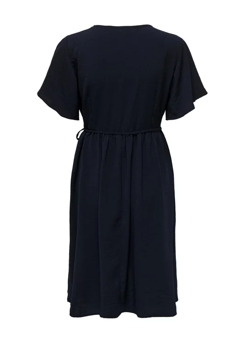 JDY Navy Wrap Midi Dress - 6 Image 2