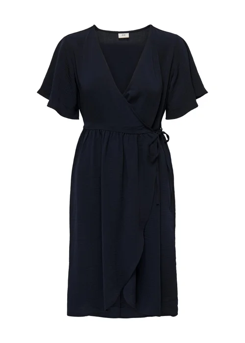 JDY Navy Wrap Midi Dress - 6 Image 1