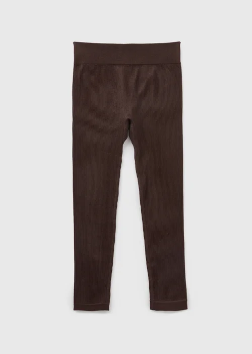 Girls Brown Seamless Leggings (7-15yrs) - S Image 1