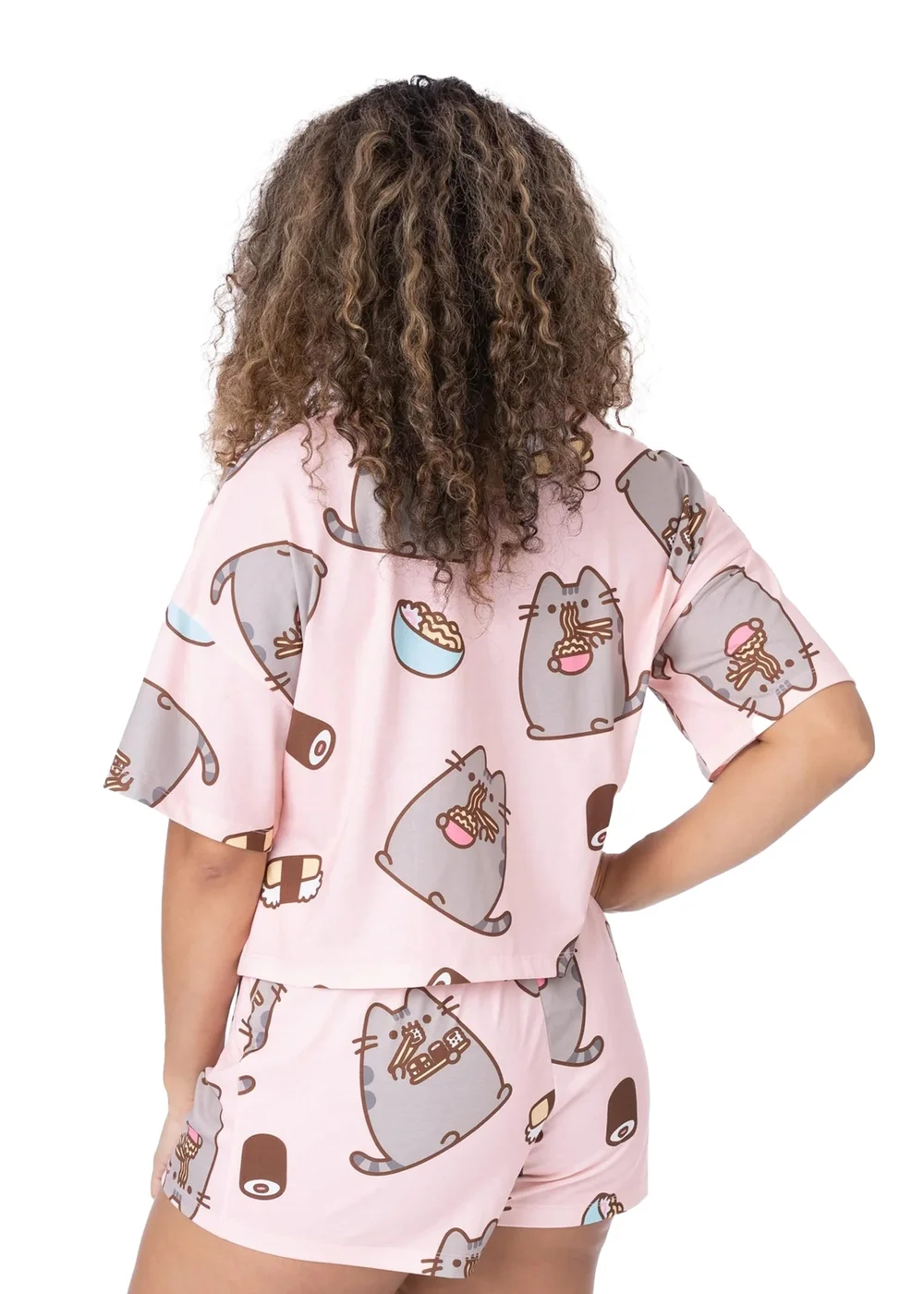 Pusheen Pink Short Pyjama Set - Small Image 2