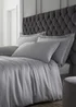 Catherine Lansfield Silky Soft Satin Oxford Pillowcase Pair Silver - 50 x 75cm Image 2