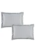 Catherine Lansfield Silky Soft Satin Oxford Pillowcase Pair Silver - 50 x 75cm Image 3