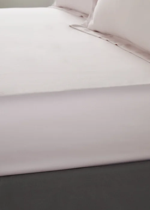 Catherine Lansfield Silky Soft Satin Fitted Sheet Blush - Fitted Single Image 1