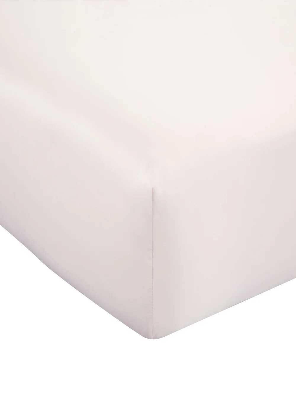 Catherine Lansfield Silky Soft Satin Fitted Sheet Blush - Fitted Single Image 3