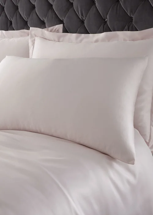 Catherine Lansfield Silky Soft Satin Duvet Cover Set Blush Pink - Single Image 2