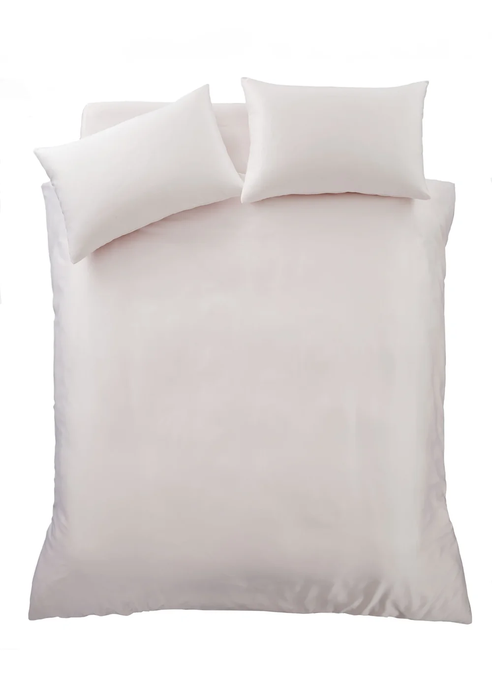 Catherine Lansfield Silky Soft Satin Duvet Cover Set Blush Pink - Single Image 4