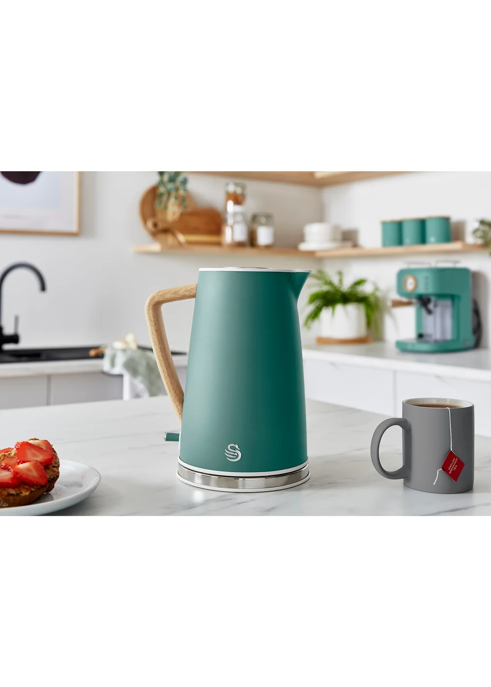 Swan Green Nordic Style Cordless Kettle (1.7L) - One Size Image 3