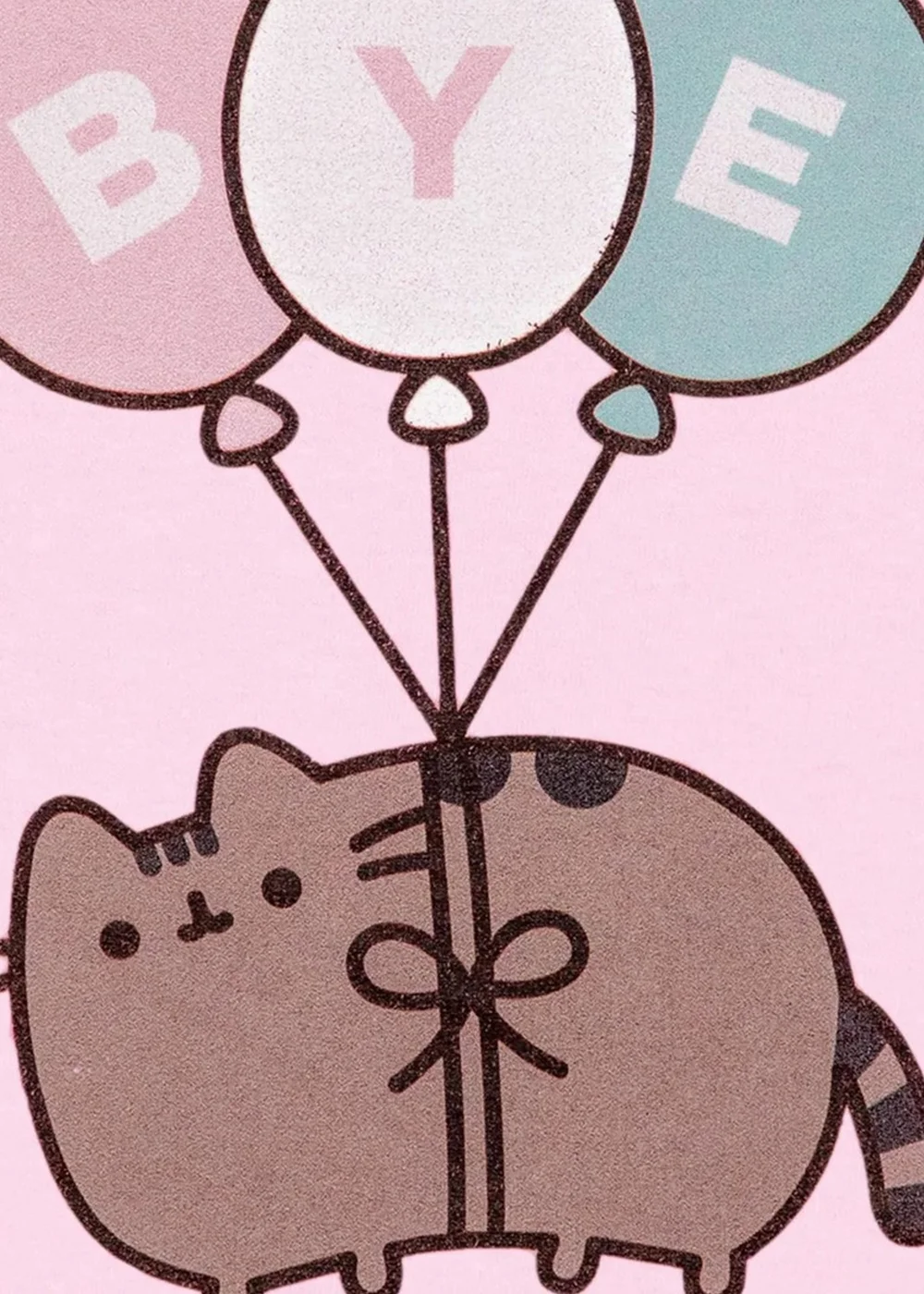 Pusheen Girls Pink Bye Balloons Short-Sleeved T-Shirt (9-14yrs) - 9-10 Yrs Image 4